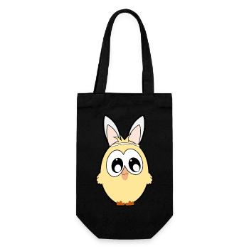 Poussin Lapin Kaninchen Küken Osterpasteten - Geschenkbeutel für Flaschen - Schwarz - Vorne