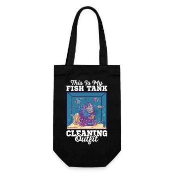 This Is My Fish Tank Cleaning Outfit Fish Keeping - Gift Bag for Bottles - black - Front