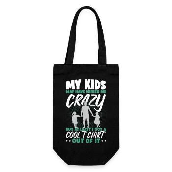 Kids Father's Day Dad Papa Birthday - Gift Bag for Bottles - black - Front