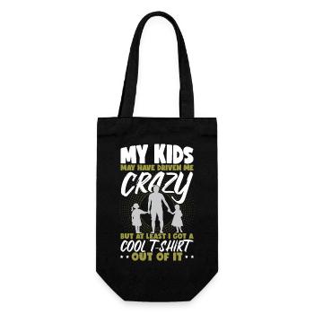 Funny Dad Joke Father's Day Daughters Kids Dad - Gift Bag for Bottles - black - Front
