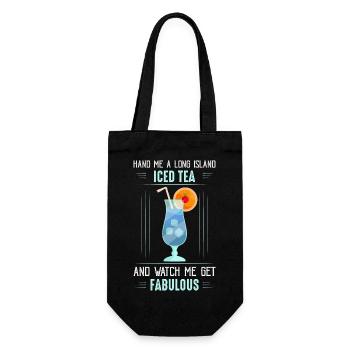 Hand Me A Long Island Iced Tea Alcohol Drinking - Gift Bag for Bottles - black - Front