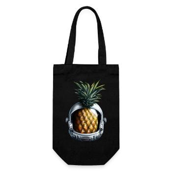 Ananas Astronaut - Geschenkbeutel für Flaschen - Schwarz - Vorne