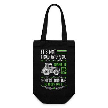 Farmer Farmer Tractor Vegetable Gardener - Gift Bag for Bottles - black - Front