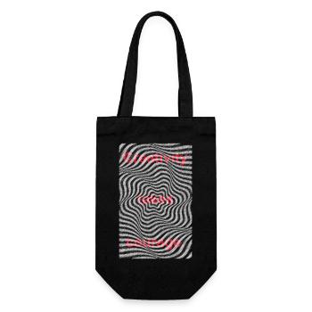 Kreativität braucht Mut Kunstzitat Grafik - Geschenkbeutel für Flaschen - Schwarz - Vorne