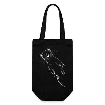 Cool ferret with sunglasses Cute ferret - Gift Bag for Bottles - black - Front