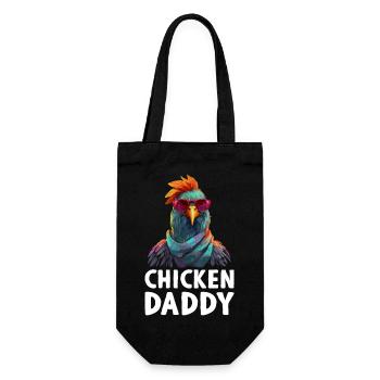 Chicken Daddy Chicken Farmer Farmer Rooster Rooster - Gift Bag for Bottles - black - Front