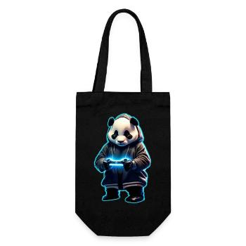 Panda Gamer - Gift Bag for Bottles - black - Front