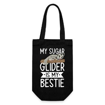 Short-headed glider Sugar Glider - Gift Bag for Bottles - black - Front