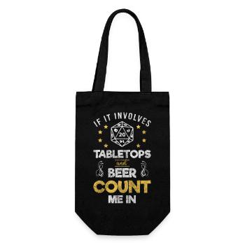 Game Nerd Dice Teammate - Gift Bag for Bottles - black - Front