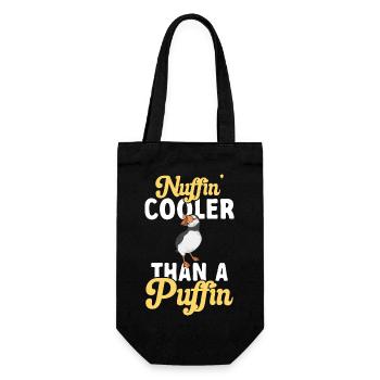 puffin puffin auke birds Lunde - Gift Bag for Bottles - black - Front