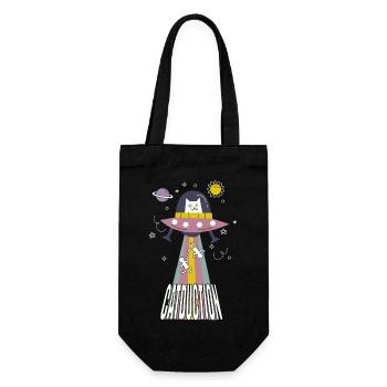 CATDUCTION. Mon chat est un extraterrestre ! Pour les vêtements sombres - Sac à bouteille - noir - Devant
