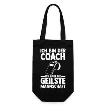 Mannschaft Trainer Und Coach - Geschenkbeutel für Flaschen - Schwarz - Vorne