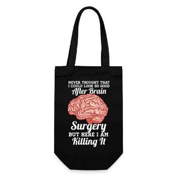 Look Good After Brain Surgery - Geschenkbeutel für Flaschen - Schwarz - Vorne