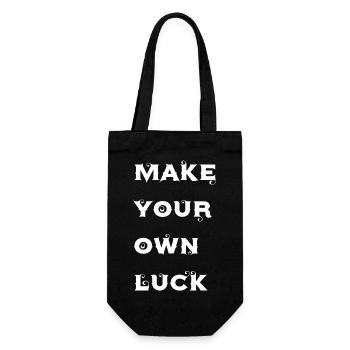 Make your own luck - Geschenkbeutel für Flaschen - Schwarz - Vorne