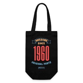 Awesome since 1960 - Geschenkbeutel für Flaschen - Schwarz - Vorne