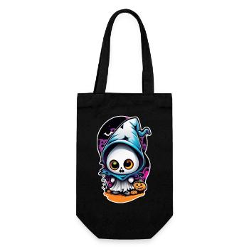 Halloween- Monster und Geist - Geschenkbeutel für Flaschen - Schwarz - Vorne