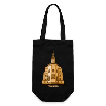 Église paroissiale de Traunstein, Chiemgau, Haute-Bavière - Sac à bouteille - noir - Devant