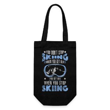 Skiing Sports Winter Sports - Gift Bag for Bottles - black - Front