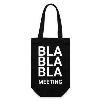 Bla Bla Bla Meeting - Gift Bag for Bottles - black - Front
