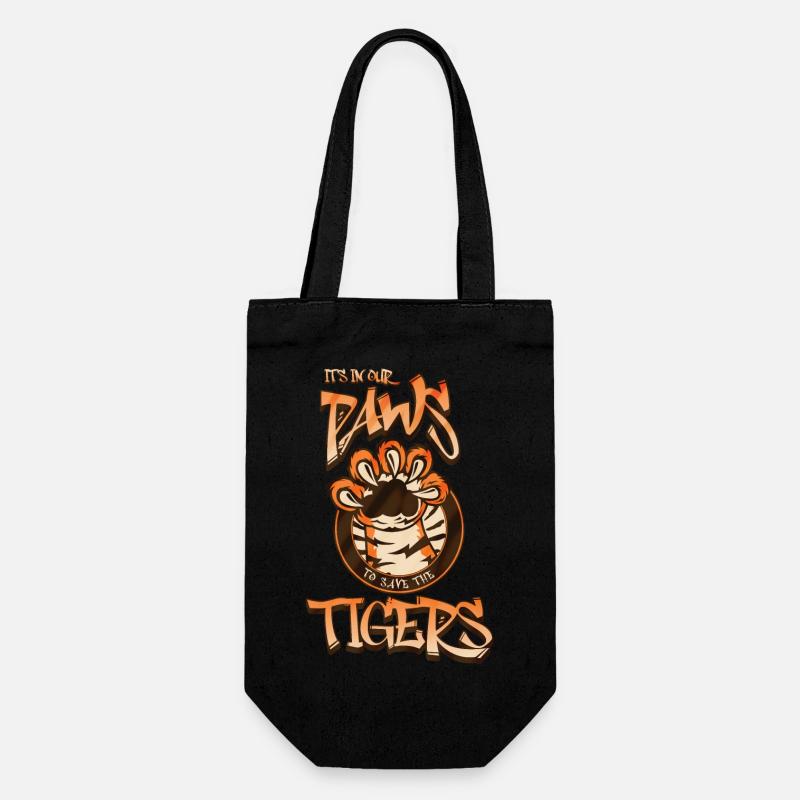 C’est à nous de sauver les tigres - Sac à bouteille - noir