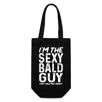 Bald Head Baldness Beard Bald Head - Gift Bag for Bottles - black - Front