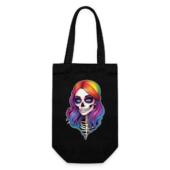 Halloween - Rock & Regenbogen - Geschenkbeutel für Flaschen - Schwarz - Vorne