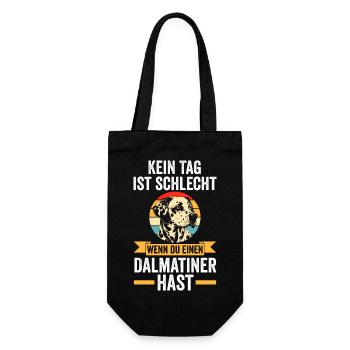 Hund Dalmatiner - Geschenkbeutel für Flaschen - Schwarz - Vorne