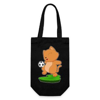 Chat Joueur De Football Football - Sac à bouteille - noir - Devant