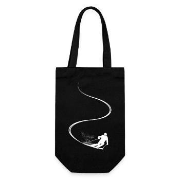 Ski track, Après Ski, Winter sports, Ski holidays - Gift Bag for Bottles - black - Front