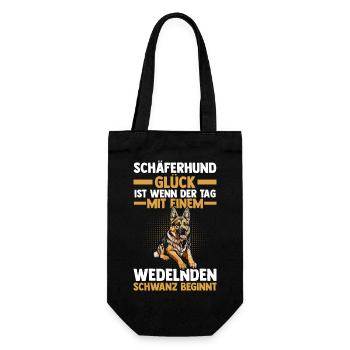 Hund Deutscher Schäferhund - Geschenkbeutel für Flaschen - Schwarz - Vorne