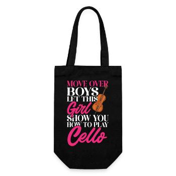 Cellospieler Cellist Musiker Cello - Geschenkbeutel für Flaschen - Schwarz - Vorne