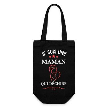 T-shirt Fête des Mères - Maman qui déchire - Sac à bouteille - noir - Devant