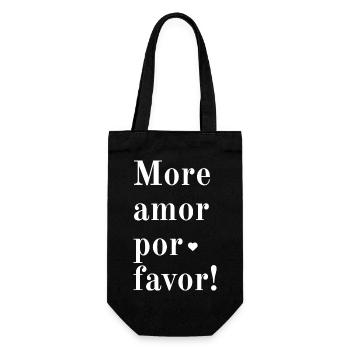 More Amor Por Favor - Geschenkbeutel für Flaschen - Schwarz - Vorne