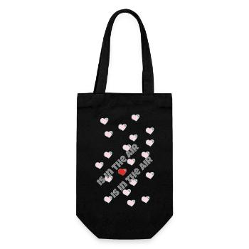 is in the air love - Gift Bag for Bottles - black - Front
