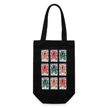 Lovers Card - Gift Bag for Bottles - black - Front