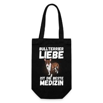 Chien Bull Terrier - Sac à bouteille - noir - Devant