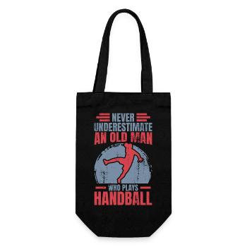 Handball Großvater - Geschenkbeutel für Flaschen - Schwarz - Vorne