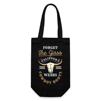 Wild West Horse Line Dance - Gift Bag for Bottles - black - Front