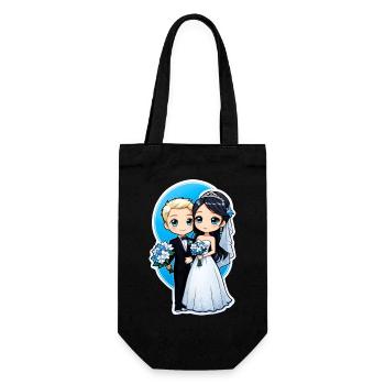 just married - pour mariage - Sac à bouteille - noir - Devant