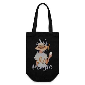 She's Mad but She's Magic: Expressive girls Gifts - Gift Bag for Bottles - black - Front