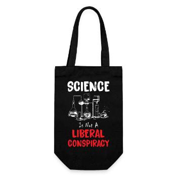 Science Is Not A Liberal Conspiracy - Geschenkbeutel für Flaschen - Schwarz - Vorne