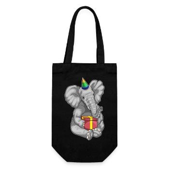 Elephant Birthday Parthut - Gift Bag for Bottles - black - Front