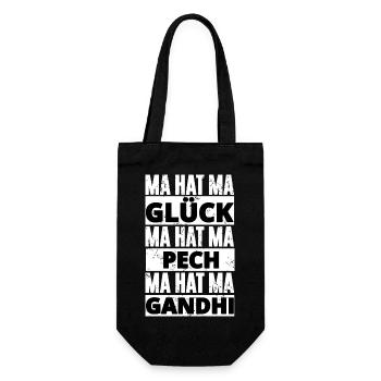 Lustiger Spruch - Geschenkbeutel für Flaschen - Schwarz - Vorne