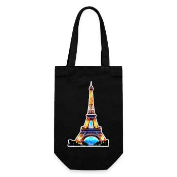 Eiffel tower #7 - Gift Bag for Bottles - black - Front