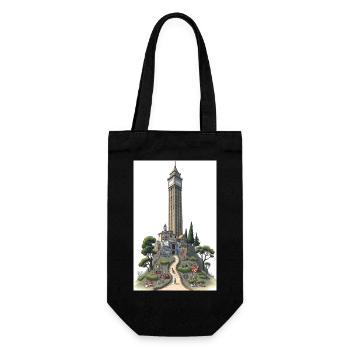 San Francisco Coit Tower - Geschenkbeutel für Flaschen - Schwarz - Vorne