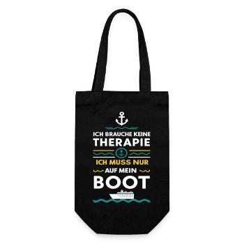 Ich Muss Nur Auf Mein Boot für einen - Geschenkbeutel für Flaschen - Schwarz - Vorne