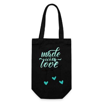 Made with Love - Sac à bouteille - noir - Devant