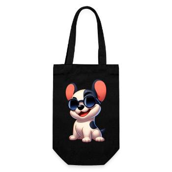 French Bulldog 6 - Gift Bag for Bottles - black - Front