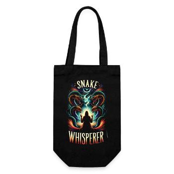 Snake Whisperer 7 - Geschenkbeutel für Flaschen - Schwarz - Vorne