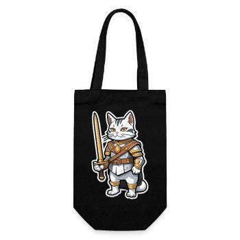 Cat Knight Comic - Gift Bag for Bottles - black - Front
